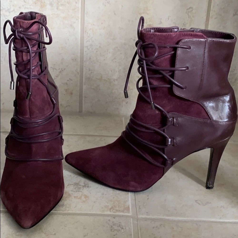 Mauve Nine West Booties